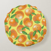 水彩ミカン ラウンドクッション (裏面)