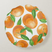 水彩ミカン ラウンドクッション (裏面)