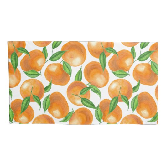 水彩ミカン 枕カバー (裏面-右)