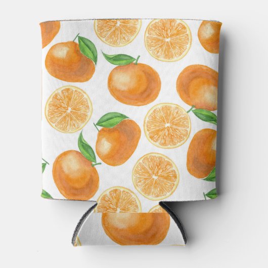 水彩ミカン 缶クーラー (正面)