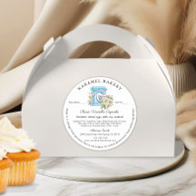 水彩ミキサーデイジーラベルコテージベーカリー