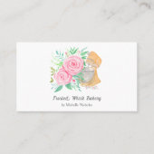 水彩ミキサー付きバラベーカリー、ケータリング 名刺 (正面)