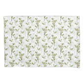 水彩ミスタントウインターウスタープラントシームレスパターン 枕カバー (正面左)