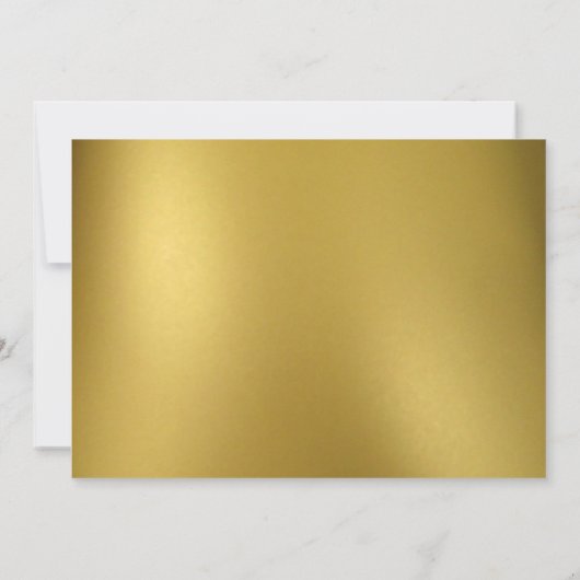 水彩ミスタントーと金ゴールド |休日結婚の セーブザデート (裏面)