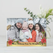 水彩ミスタントー金ゴールドクリスマスフォト シーズンカード (スタンド正面)