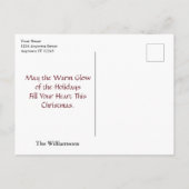 水彩ミスタントー金ゴールドリボンフレーム写真 シーズンポストカード (裏面)