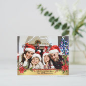 水彩ミスタントー金ゴールドリボンフレーム写真 シーズンポストカード (スタンド正面)