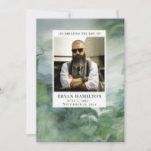 水彩ミスティ森林葬儀プログラム 招待状 (正面)