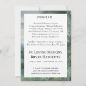 水彩ミスティ森林葬儀プログラム 招待状 (裏面)