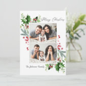 水彩ミストレトーホリーベリークリスマス2 PHOTO シーズンカード (スタンド正面)