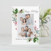 水彩ミストレトーホリーベリークリスマス2 PHOTO シーズンカード (スタンド正面)