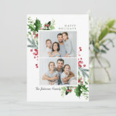 水彩ミストレトーホリーベリークリスマス2 PHOTO シーズンカード (スタンド正面)