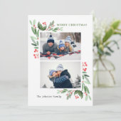 水彩ミストレトーホリーベリークリスマス2 PHOTO シーズンカード (スタンド正面)