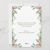 水彩ミストレトーホリーベリークリスマス3 PHOTO シーズンカード (裏面)