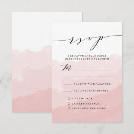 水彩ミスト |ウェディングRSVPカード 招待状
