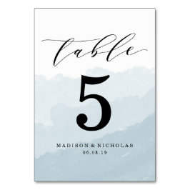 水彩ミスト |テーブパーソナライズされたル番号カード テーブルナンバー