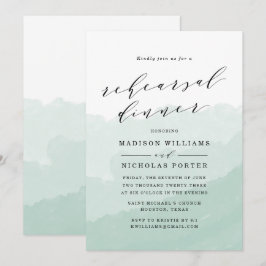 水彩ミスト |リハーサルディナー招待状 招待状