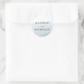 水彩ミスト |結婚式の引き出物スタンプ ラウンドシール (バッグ)