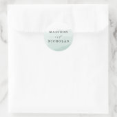 水彩ミスト |結婚式の引き出物スタンプ ラウンドシール (バッグ)