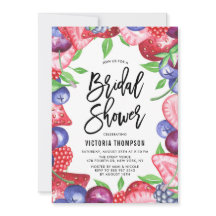 水彩ミックスドベリーズサマーブライダルシャワー