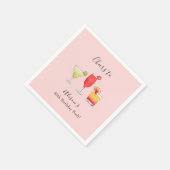 水彩ミックスドリンク誕生日パーティーへの招待 スタンダードカクテルナプキン (角)