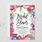水彩ミックスベリー サマー ブライダルシャワー 招待状 (正面)