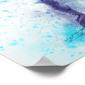 水彩ミックスメディアドルフィン ポスター (角)