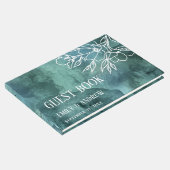 水彩ミニマルなマグノリアの招待状 ゲストブック (コーナー)