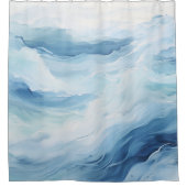 水彩ミニマルウェーブ シャワーカーテン (正面)