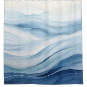 水彩ミニマルウェーブ シャワーカーテン (正面)