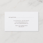 水彩ミニマルモダンアポイントメント事業 予約カード (裏面)
