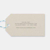 水彩ミニマル抽象芸術天然エレガントシンプル ギフトタグ (裏面横)