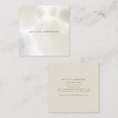 水彩ミニマル抽象芸術天然エレガントシンプル スクエア名刺 (正面/裏面)