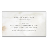 水彩ミニマル抽象芸術天然エレガントシンプル マグネット名刺 (正面)