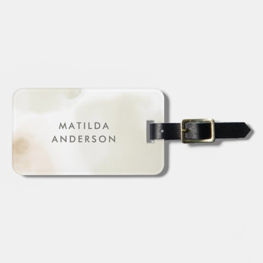 水彩ミニマル抽象芸術天然エレガントシンプル ラゲッジタグ (正面横)