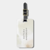 水彩ミニマル抽象芸術天然エレガントシンプル ラゲッジタグ (正面縦)