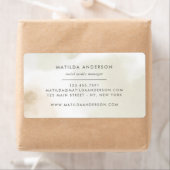 水彩ミニマル抽象芸術天然エレガントシンプル ラベル (インサイチュ)