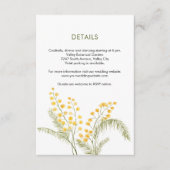 水彩ミモサ花かわいい春の結婚式 エンクロージャーカード (正面)