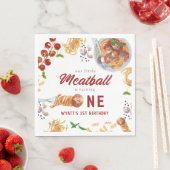 水彩ミートボーイタリアンル1st誕生日 スタンダードランチョンナプキン (インサイチュ)