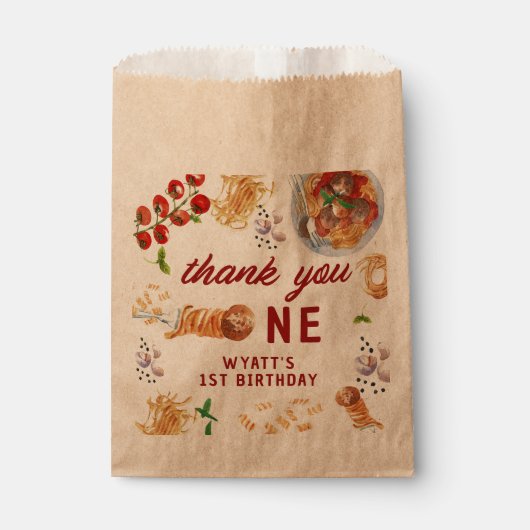 水彩ミートボーイタリアンル1st誕生日 フェイバーバッグ (正面)