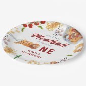 水彩ミートボーイタリアンル1st誕生日 ペーパープレート (アングル)