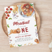 水彩ミートボーイタリアンル1st誕生日 招待状