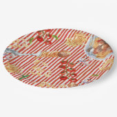 水彩ミートボールイタリアン食品イラスト ペーパープレート (アングル)