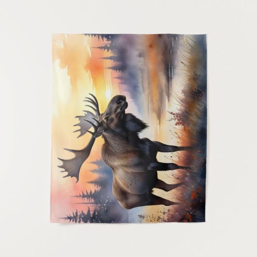 水彩ムースアットサンライズ タペストリー (正面)