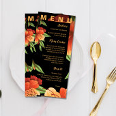 水彩ムーディオレンジフローラ結婚披露宴 メニュー