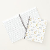水彩ムーンスターズ&クラウドパターン ノートブック (内部)