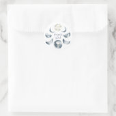 水彩ムーンフェイズフローラ感謝していブーケユー! ラウンドシール (バッグ)