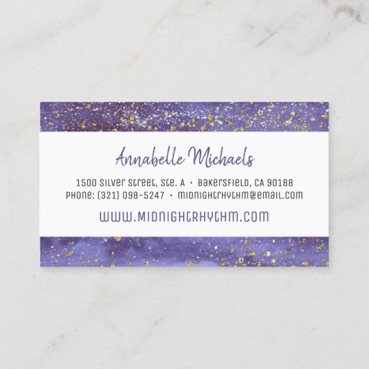 水彩ムーンルナースサイクルナイトスカイエネルギー基本 名刺 (裏面)