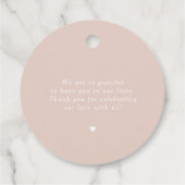 水彩メイブ花赤ちゃんシャワーありがとう フェイバータグ (裏面)