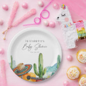 水彩メキシカンサボフィエスタベイビーシャワー ペーパープレート (パーティー)